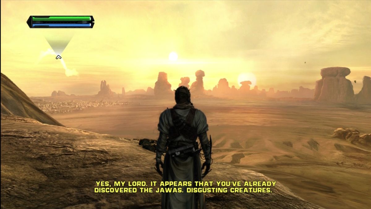 Star Wars: The Force Unleashed - Ultimate Sith Edition (Xbox 360) screenshot: Looking out over the planet.