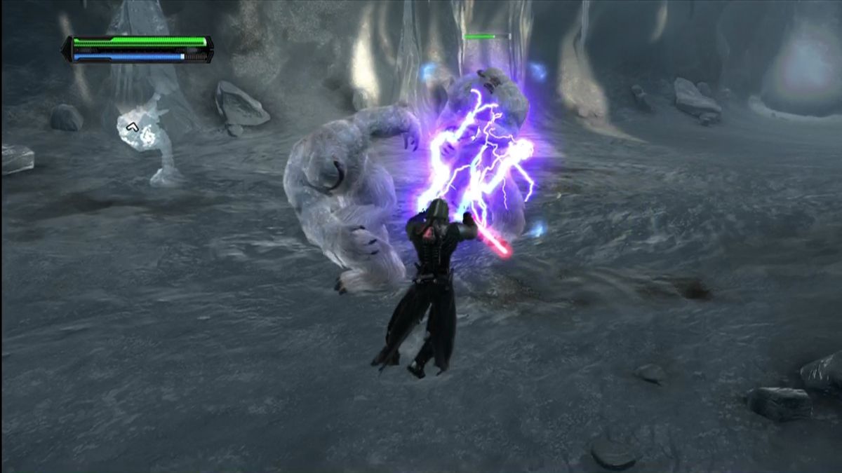 Star Wars: The Force Unleashed - Ultimate Sith Edition (Xbox 360) screenshot: Fighting wampas.