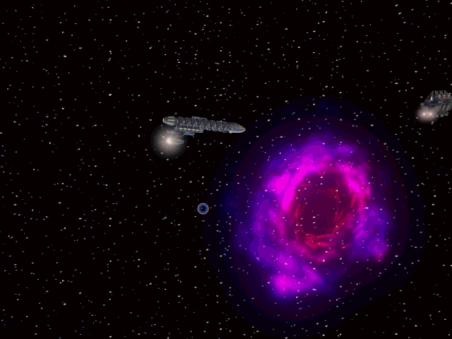 Star Control 3 (DOS) screenshot: And the notoriously weak ending (Yes folks, this 5 second movie is all there is)