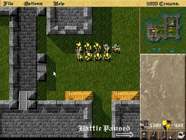 Lords of the Realm II: Siege Pack (Windows) screenshot: Siege configured and ready to start