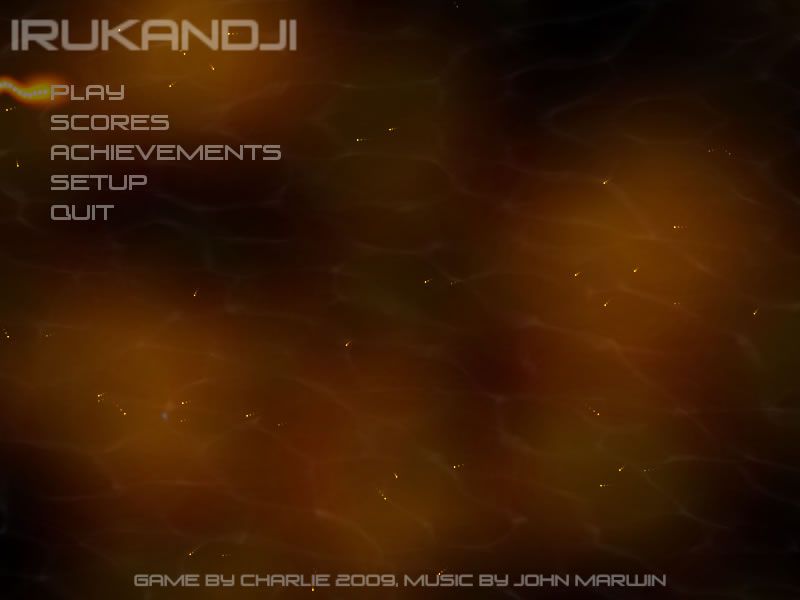 Irukandji (Windows) screenshot: Main menu