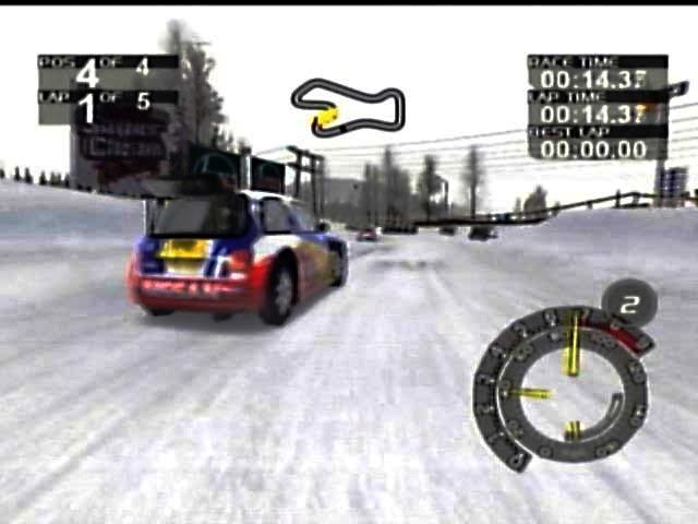 RalliSport Challenge (Xbox) screenshot: Ice course overtaking car