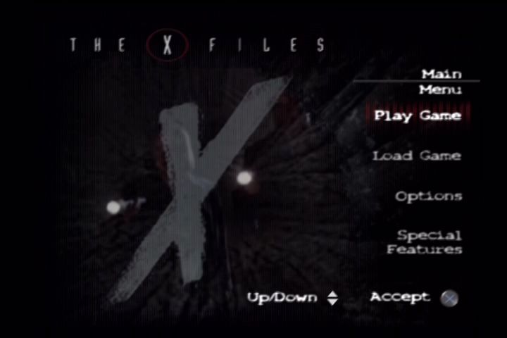 The X-Files: Resist or Serve (PlayStation 2) screenshot: Title screen