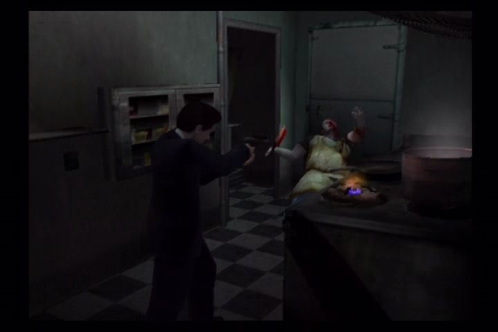 The X-Files: Resist or Serve (PlayStation 2) screenshot: Fighting our way out of an ambush.