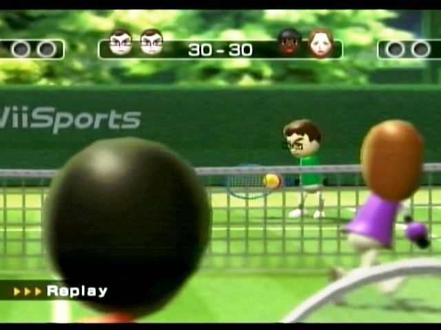 Wii Sports (Wii) screenshot: Instant replay after scoring
