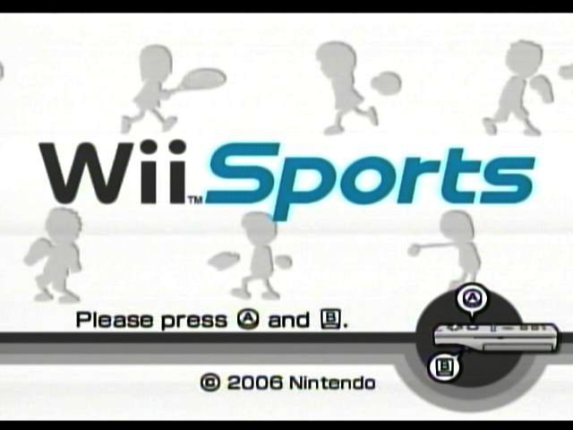 Wii Sports (Wii) screenshot: Title screen