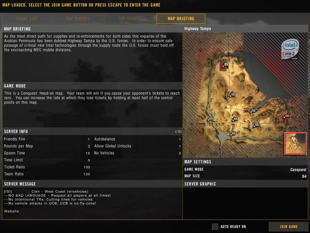 Battlefield 2 (Windows) screenshot: Highway Tampa map