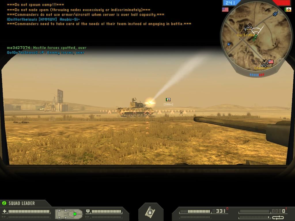Battlefield 2 (Windows) screenshot: Highway Tampa-APC TOW shot on MEC Anti-Air