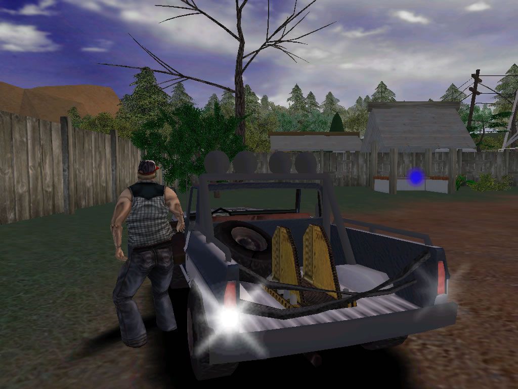 Country Justice: Revenge of the Rednecks (Windows) screenshot: Steve next to his truck