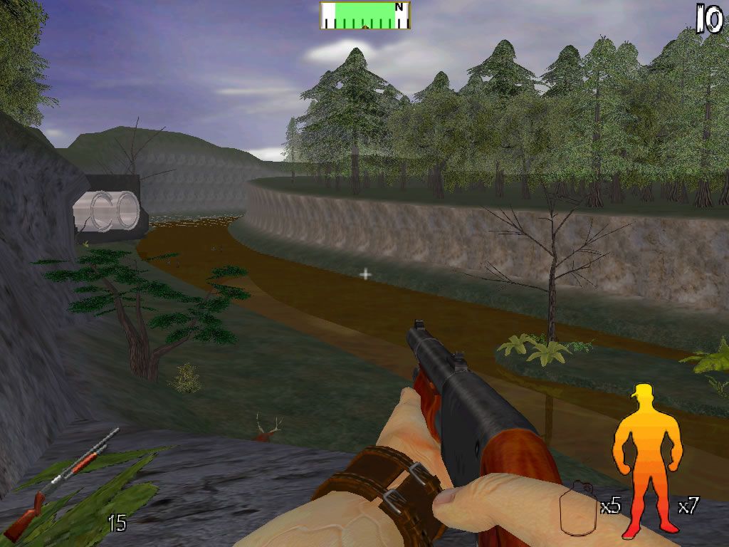 Country Justice: Revenge of the Rednecks (Windows) screenshot: Crossing a river