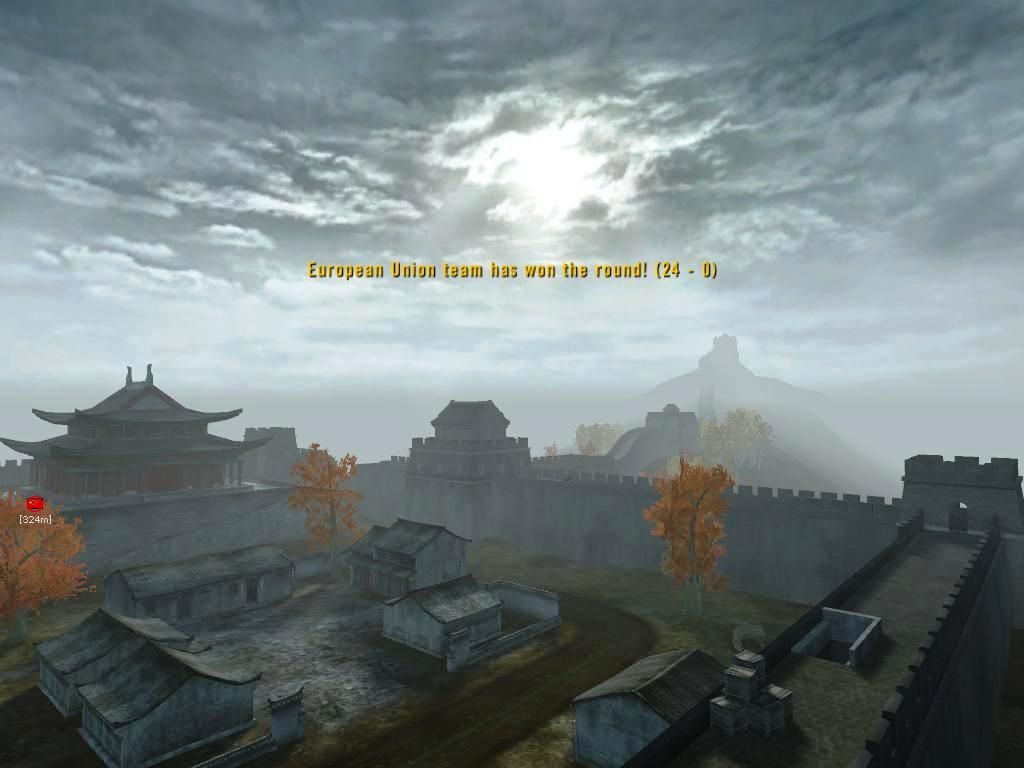 Battlefield 2: Booster Pack - Euro Force (Windows) screenshot: GreatWall-Battle is over - parting shot
