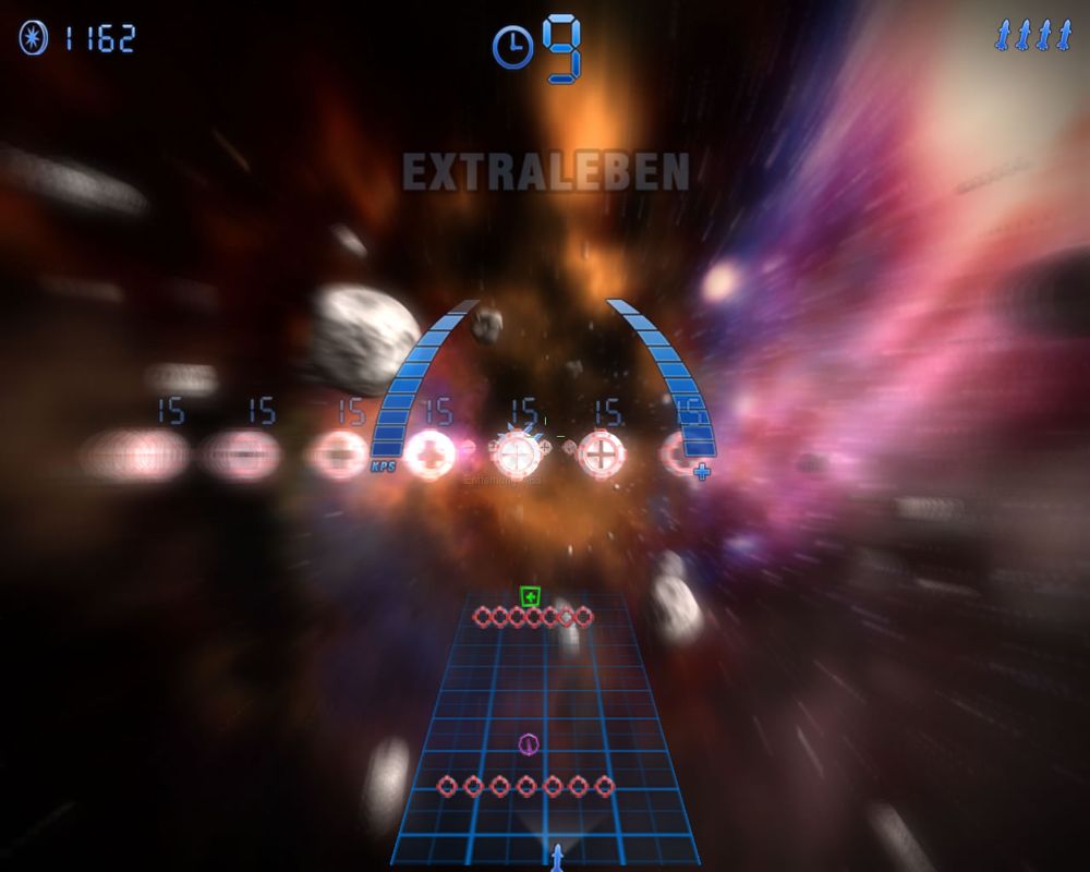 Rocket Racer (Windows) screenshot: The mini map helps to plan ahead (demo version)