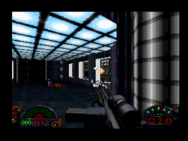 Star Wars: Dark Forces (PlayStation) screenshot: Getting the key to proceed.