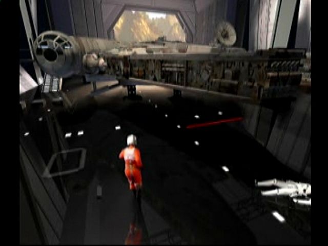 Star Wars: Rebel Assault II - The Hidden Empire (PlayStation) screenshot: Escaping in another ship