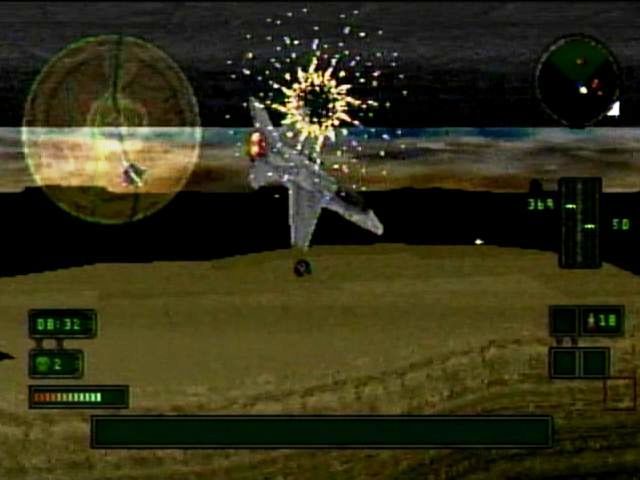 Independence Day (SEGA Saturn) screenshot: Taking damage from hits