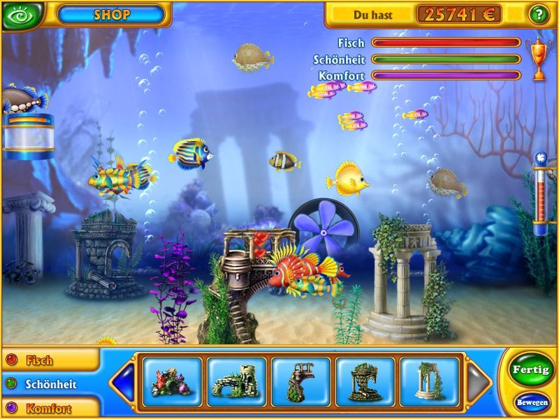 Fishdom (Windows) screenshot: The Lost Atlantis set.