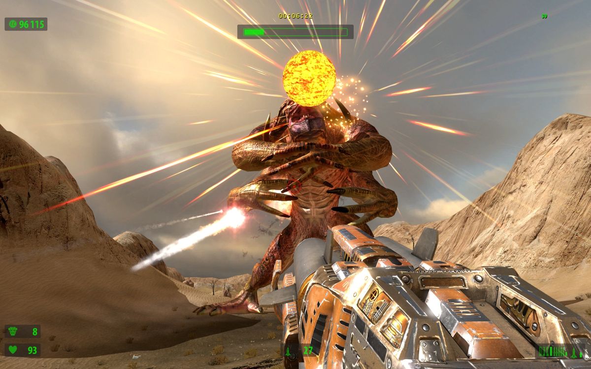 Serious Sam HD: The First Encounter (Windows) screenshot: Fighting one of the bosses.