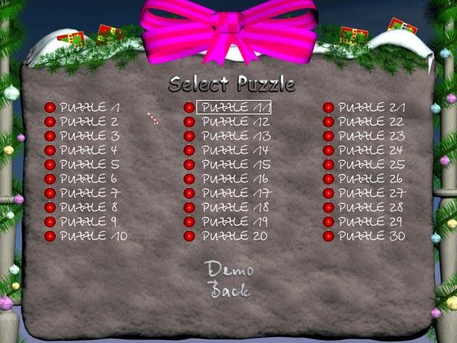 Christmas Tale (Windows) screenshot: Chose your puzzle.