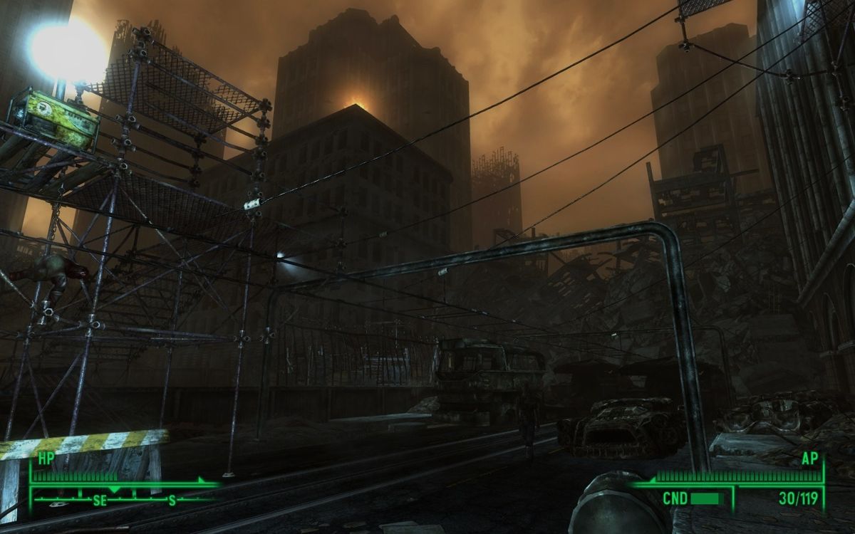 Fallout 3: The Pitt (Windows) screenshot: Uptown area, where the raiders live.