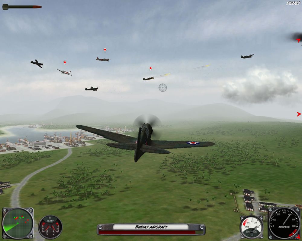 Attack on Pearl Harbor (Windows) screenshot: The first mission on US side (demo version)