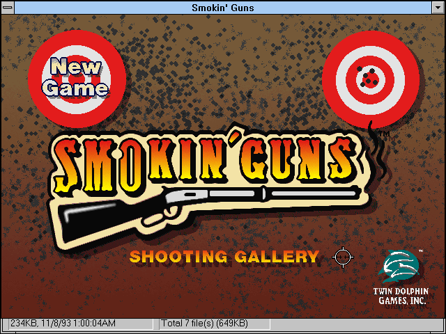 Smokin' Guns: Shooting Gallery (1993) - MobyGames