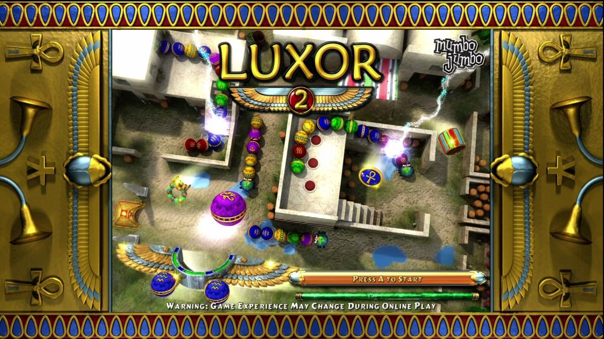 Luxor 2 (Xbox 360) screenshot: Title screen.