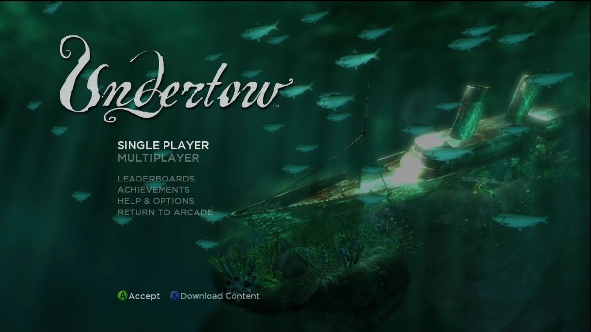 Undertow (Xbox 360) screenshot: Title screen.