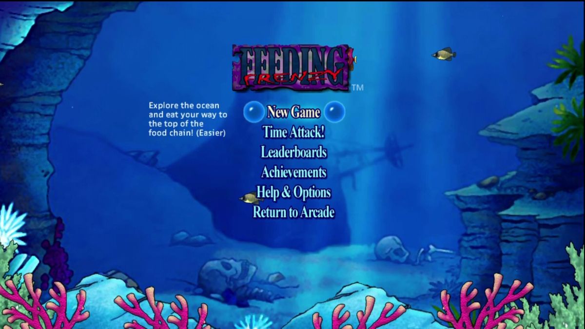 Feeding Frenzy (Xbox 360) screenshot: Title screen