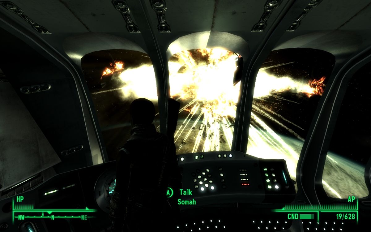 Fallout 3: Mothership Zeta (Windows) screenshot: I don't think the aliens are going to be happy about this one.