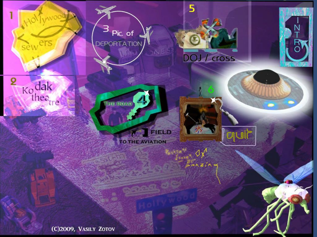 Space Spy (Windows) screenshot: Main menu with the chapter selection