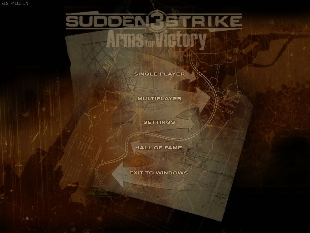 Sudden Strike 3: Arms for Victory (Windows) screenshot: Main menu (demo version)