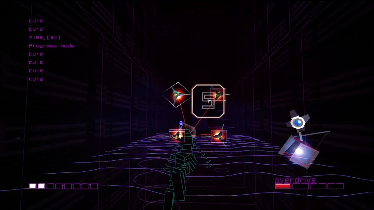 Rez (Xbox 360) screenshot: Locking on to enemies in the HD version.