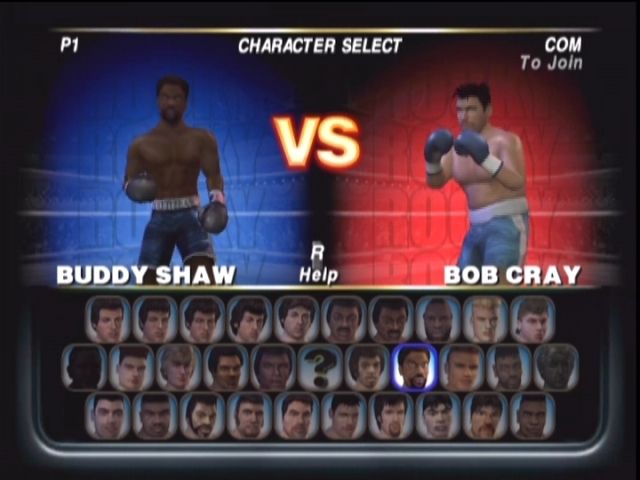 Rocky (Xbox) screenshot: Quite a selection of fighters, once you unlock them all.