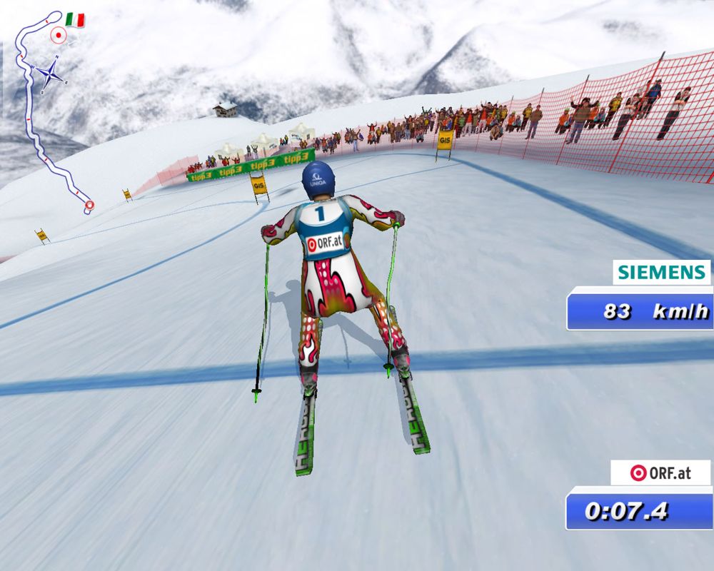 SC:08 - Ski-Challenge (Windows) screenshot: On the quest for the best time