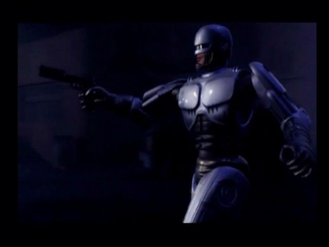 RoboCop (Xbox) screenshot: Robocop in the intro cinematic.