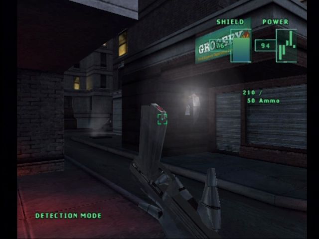 RoboCop (Xbox) screenshot: Press the reload button on a full clip and Robo spins his pistol.