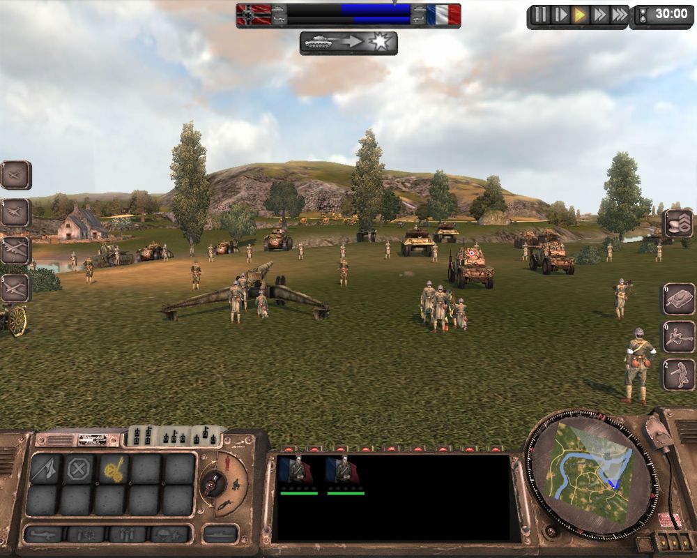 War Leaders: Clash of Nations (Windows) screenshot: A real-time battle (demo version)
