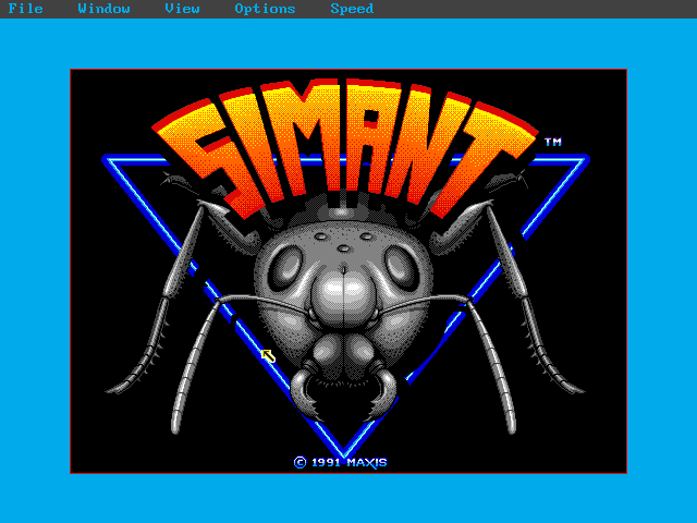 SimAnt (DOS) screenshot: Title Screen