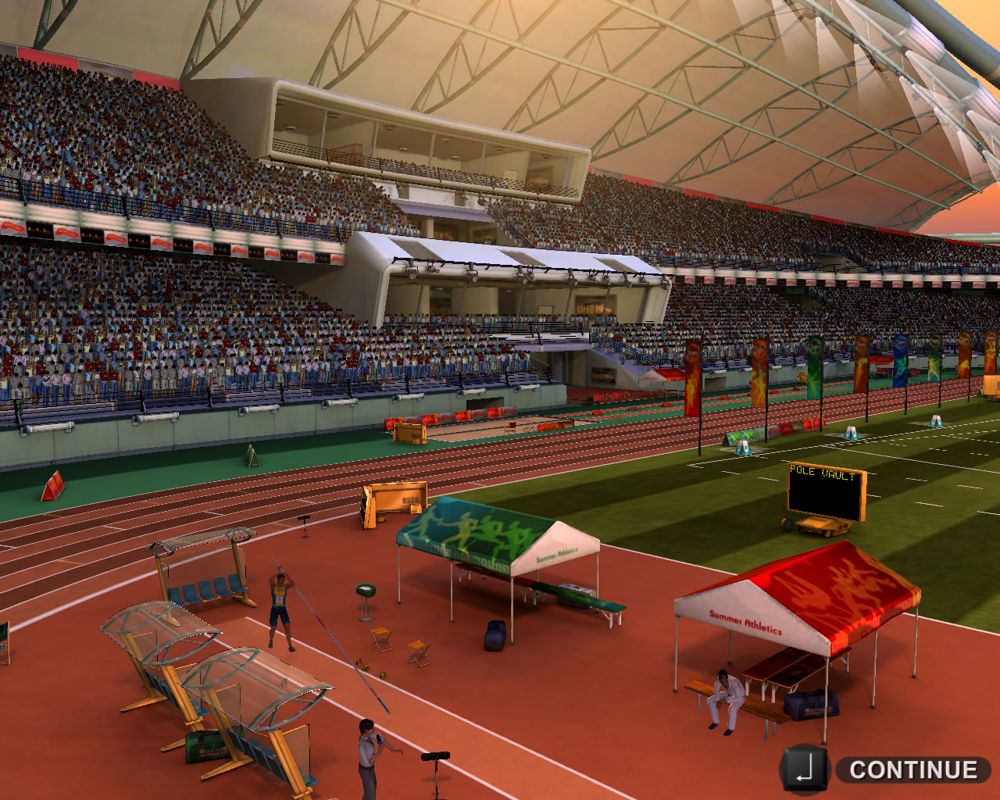 Summer Athletics: The Ultimate Challenge (Windows) screenshot: Intro for the jumping event (demo version)