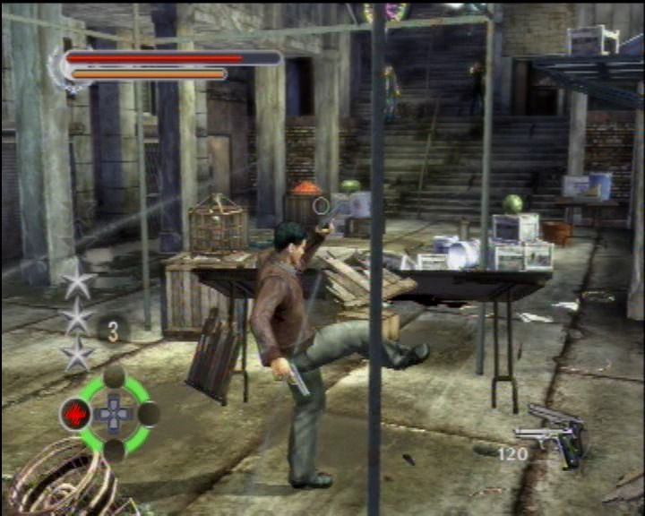 Stranglehold (PlayStation 3) screenshot: Turn the tables to create a temporary barricade.