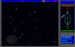 Star Control II (DOS) screenshot: Ingame screenshot of the star map