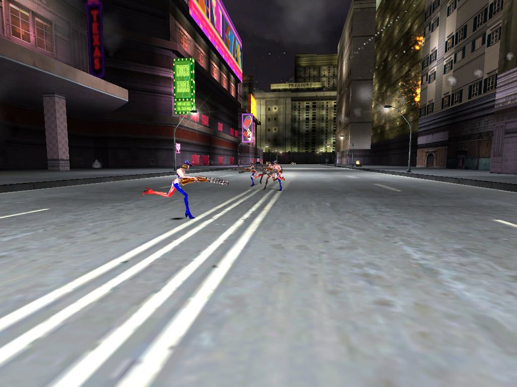 Nitro Family (Windows) screenshot: These babes will make sure you never leave Las Vegas alive!