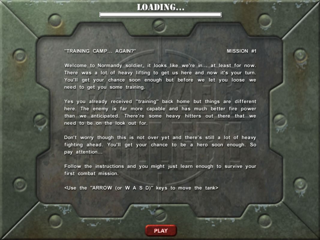 Panzer Killer! (Windows) screenshot: Mission briefing (demo version)
