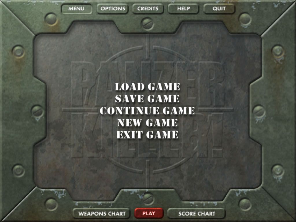 Panzer Killer! (Windows) screenshot: Main menu (demo version)