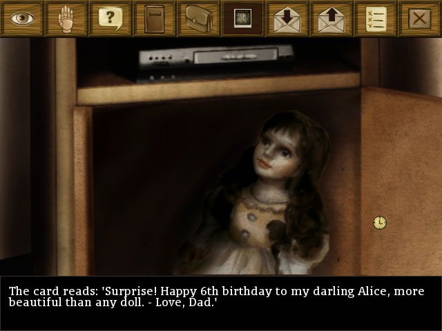 The Marionette (Windows) screenshot: A doll inside a closet