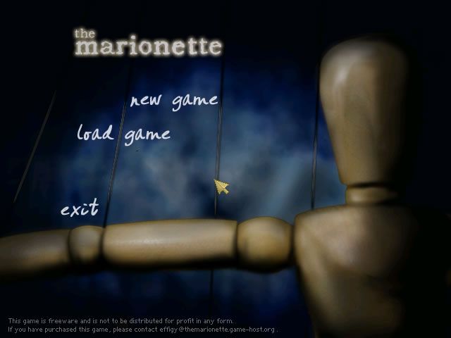The Marionette (Windows) screenshot: Main menu