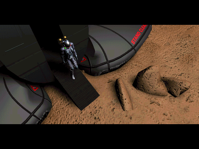 Cydonia: Mars - The First Manned Mission (Windows) screenshot: Leaving your hovercraft
