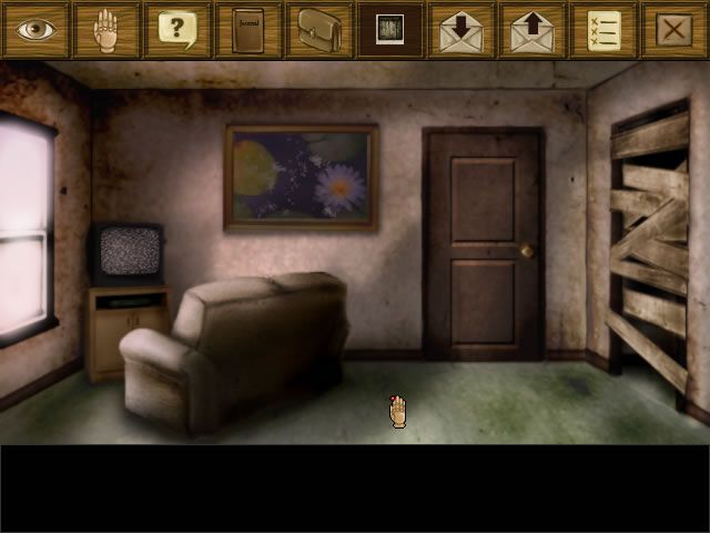 The Marionette (Windows) screenshot: Exploring the house early on in the game