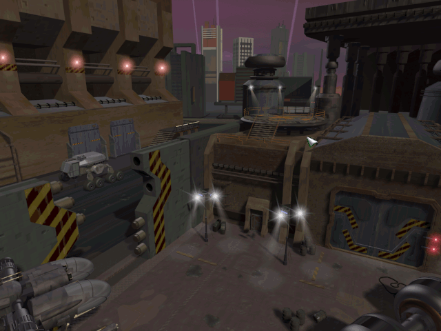 Metalizer (DOS) screenshot: City menu