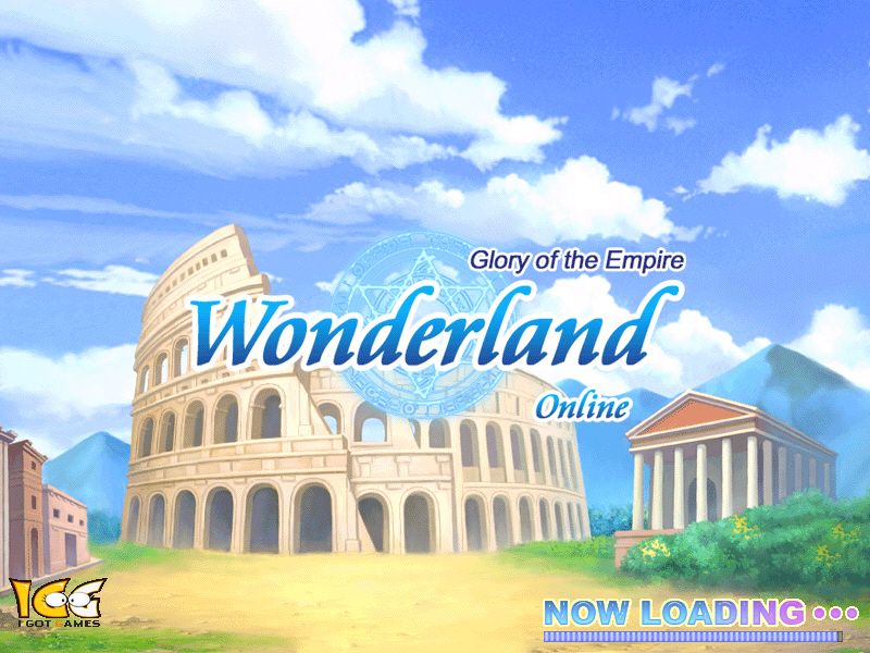 Wonderland Online (Windows) screenshot: Combined title and loading screen of version 5.0.